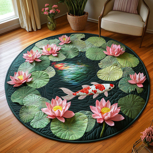 Floating Lotus CP1001068CL Quilted Round Mat