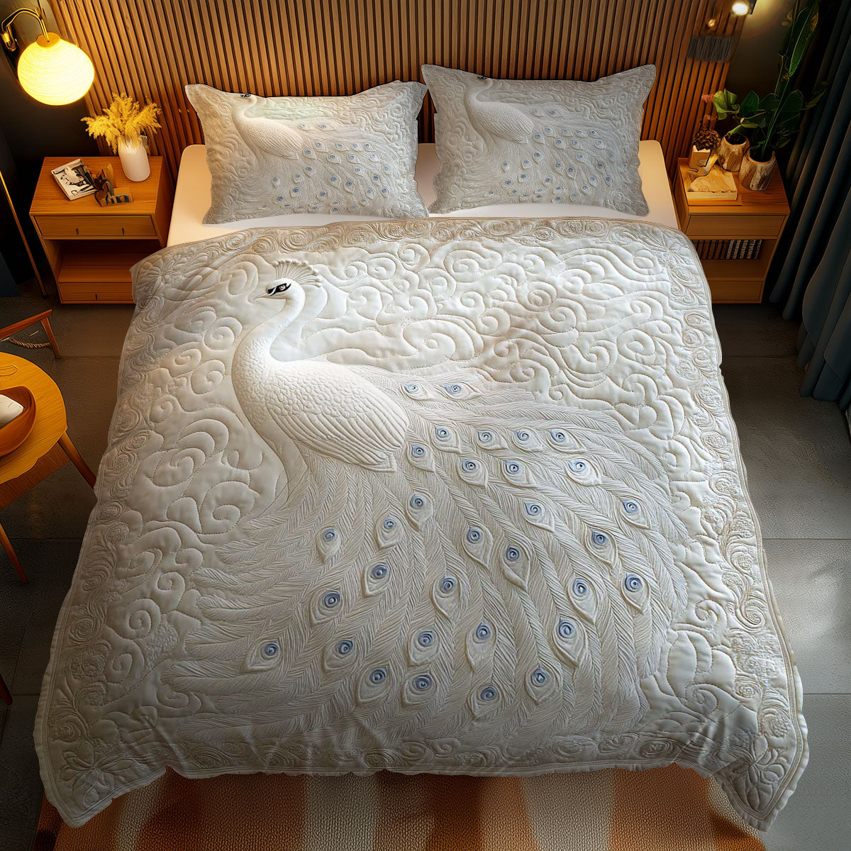 Peacock’s Ivory Elegance WN1002077CL Duvet Cover Set