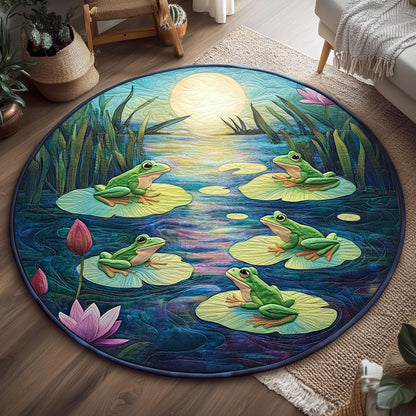 Midnight Frog WJ0904040CL Quilted Round Mat