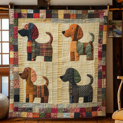 Cozy Dachshund Patches WN1103031CL Quilt