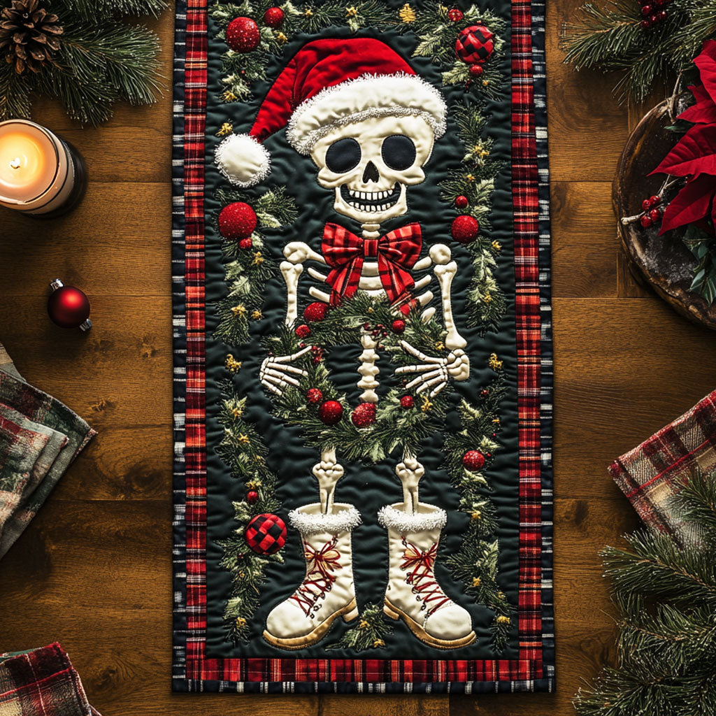 Skeleton In The Snow WN1107059CL Quilted Table Runner
