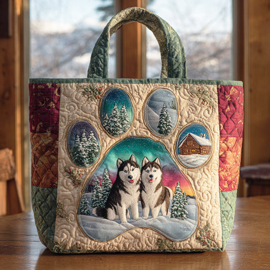 Festive Paw CW0611039CL Quilted Tote Bag
