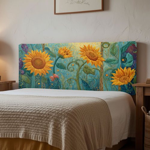 Sunflower Harmony CW2912031CL Quilted Headboard Slipcover