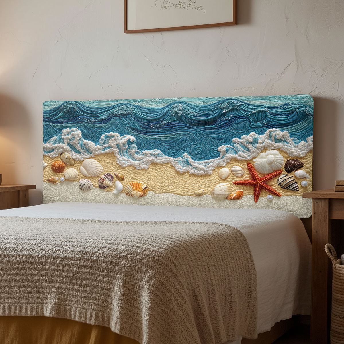 Shoreline Glow CW1212056CL Quilted Headboard Slipcover