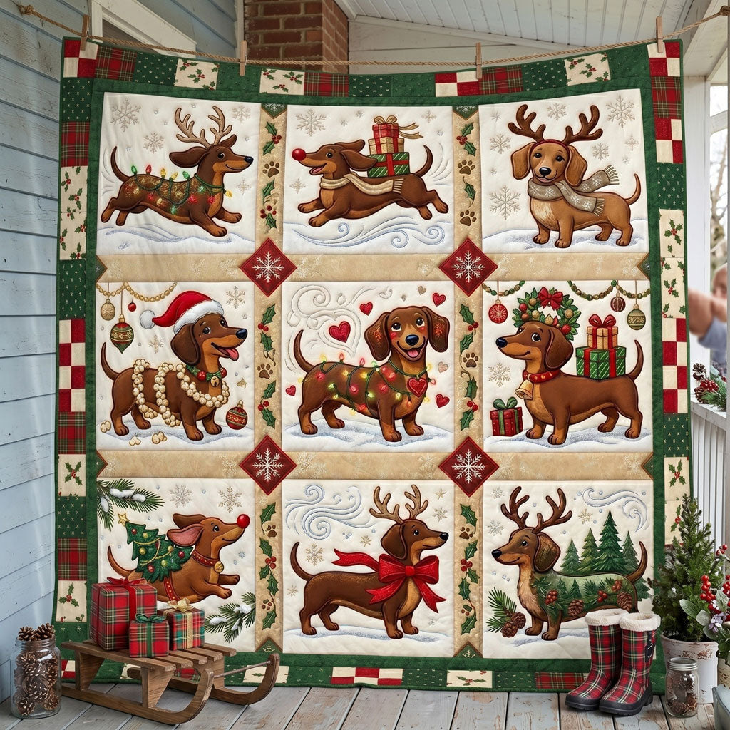Dashing Through Dachshunds WN0406007CL Quilt