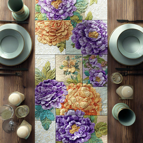 Floral Garden CW1301173CL Quilted Table Runner