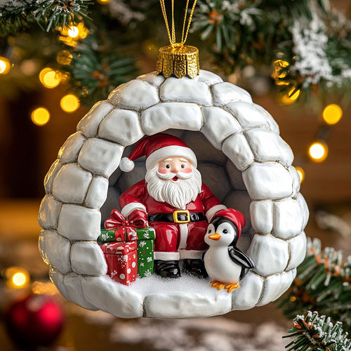 Santa Penguin CW2311034CL Christmas Ornament