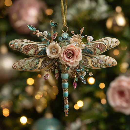 Dragonfly Bloom CW2711019CL Christmas Ornament
