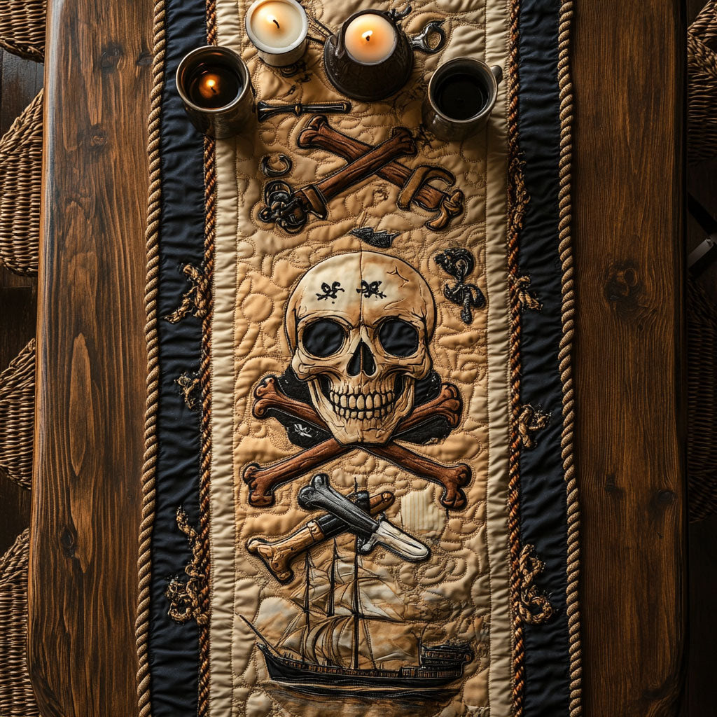 Skull Harbor Echo WN1207061CL Quilted Table Runner