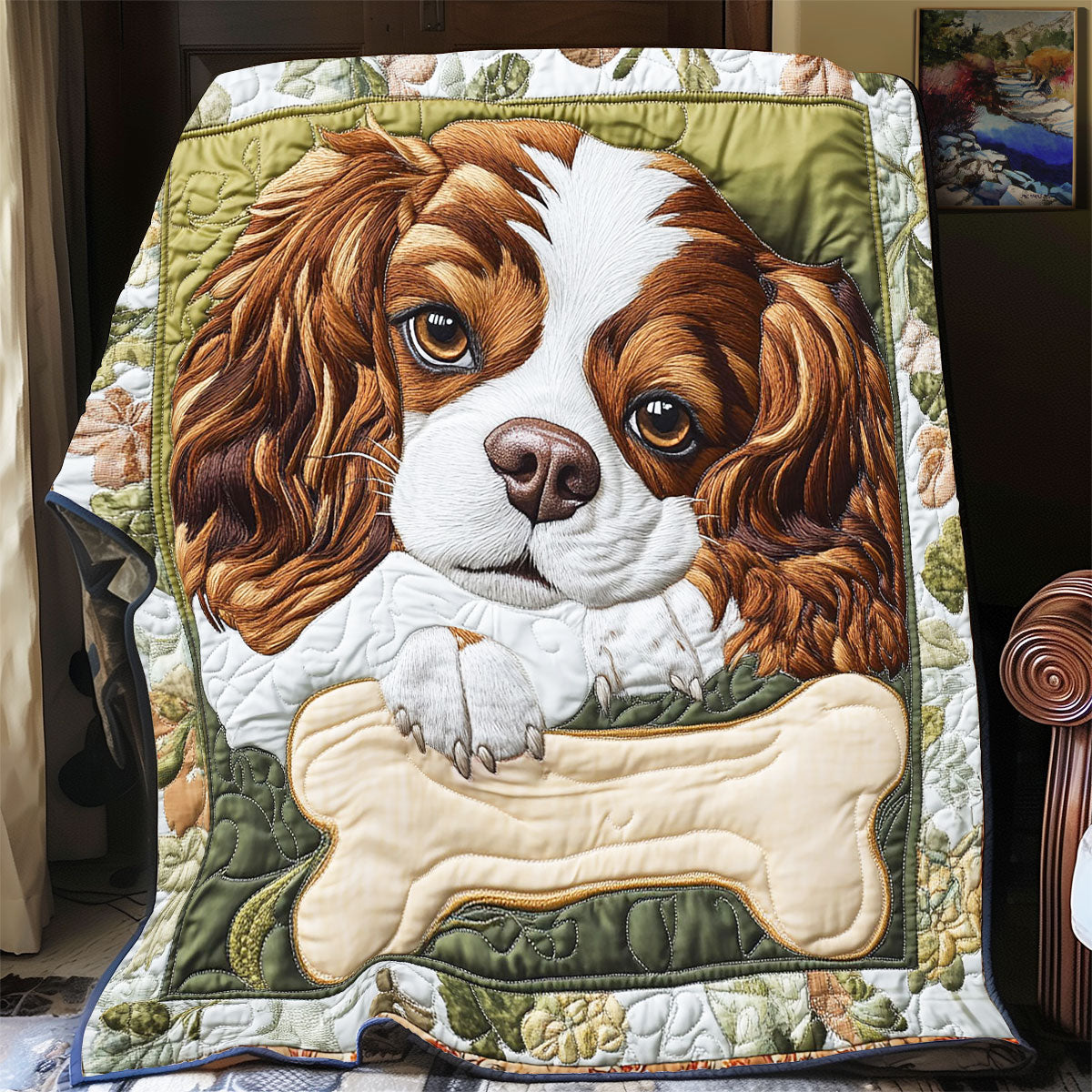 Adorable Cavalier WP2803047CL Quilt