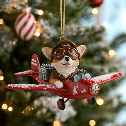 Airborne Corgi CP2411080CL Christmas Ornament