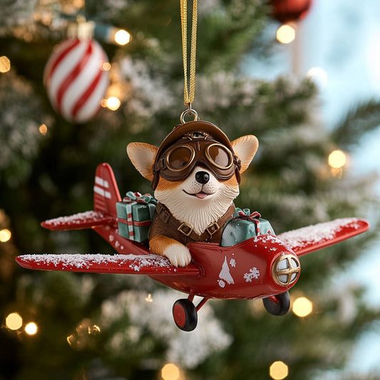 Airborne Corgi CP2411080CL Christmas Ornament