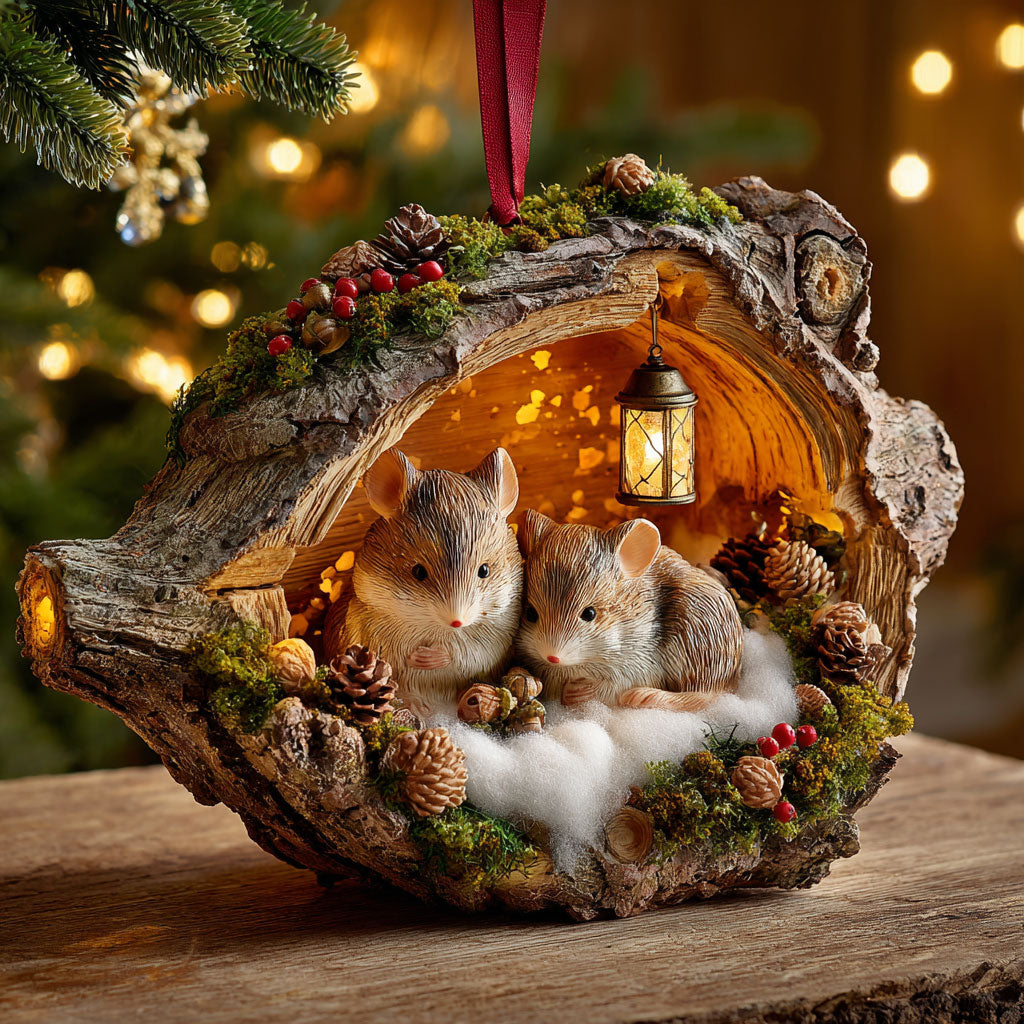 Forest Mouse Glow CW2911009CL Christmas Ornament