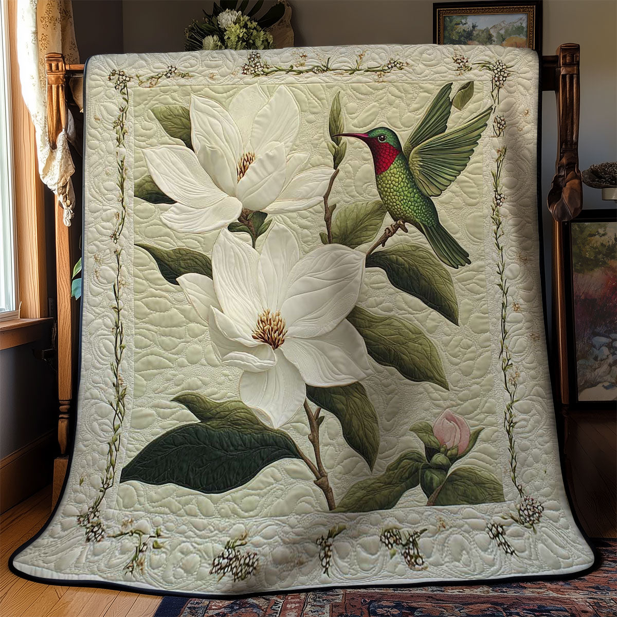 Magnolia Whisper And Hummingbird WN1203014CL Quilt