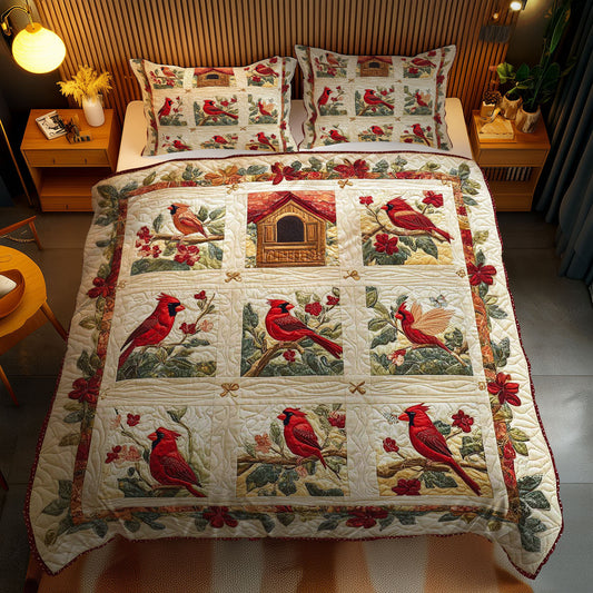 Frosty Cardinals WN2102048CL Duvet Cover Set