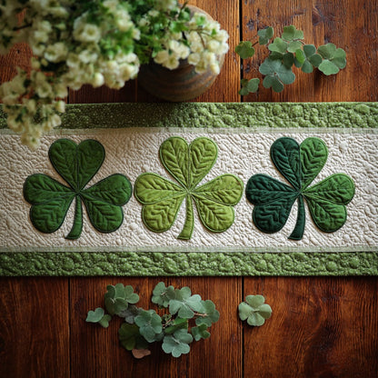 Lucky Shamrock XR1211025CL Quilted Table Runner