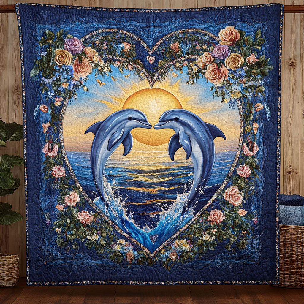 Dolphin Love CW0701027CL Quilt