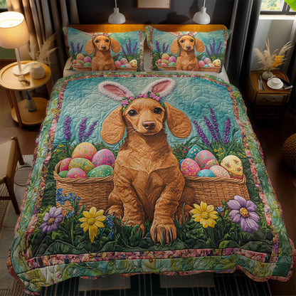 Dachshund In Easter Bloom WN1701098CL Duvet Cover Set