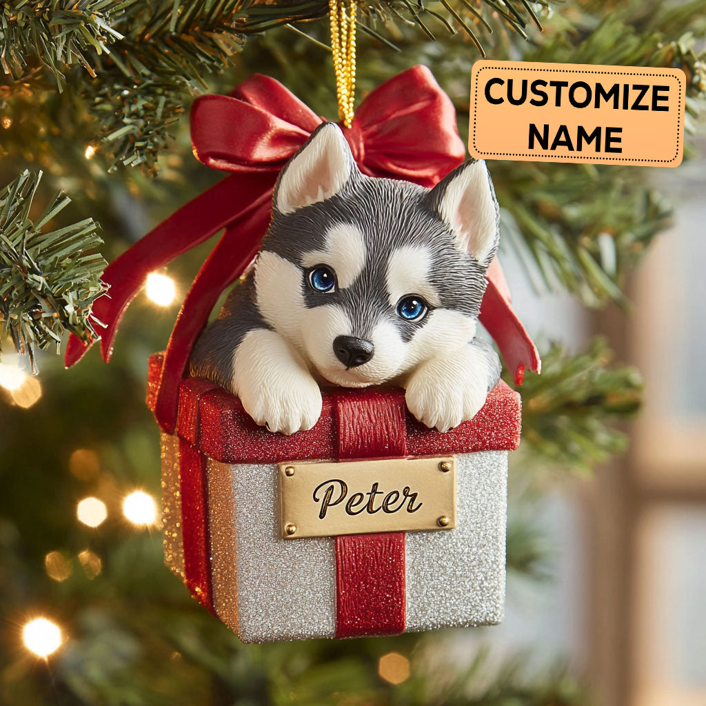 Husky Gift CP0112022CL Personalized Christmas Ornament