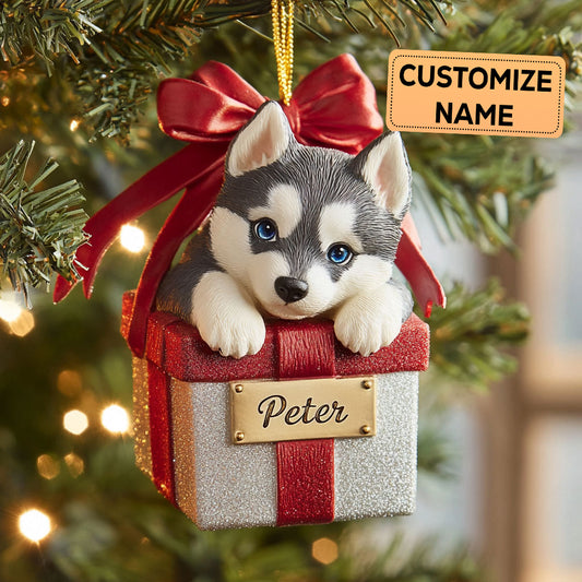 Husky Gift CP0112022CL Personalized Christmas Ornament