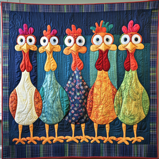 Fabric Chickens XR0801003CL Quilt