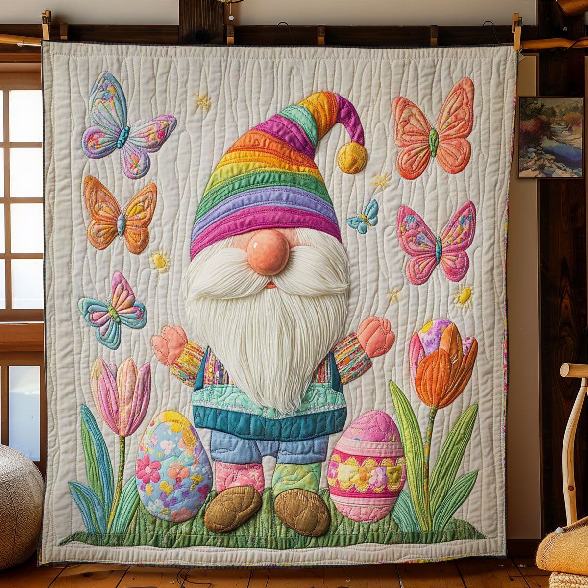 Blossom Easter Gnome WN0403052CL Quilt