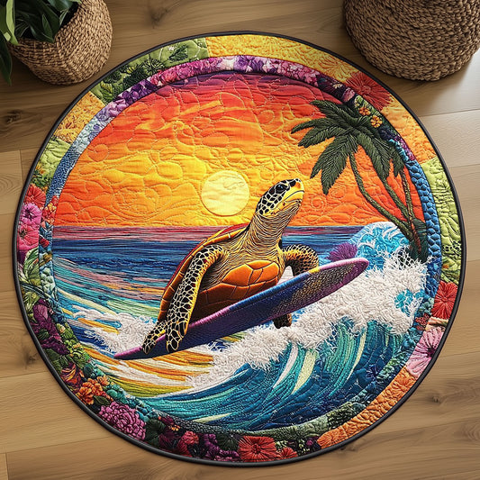 Turtle Splash WN3105061CL Quilted Round Mat