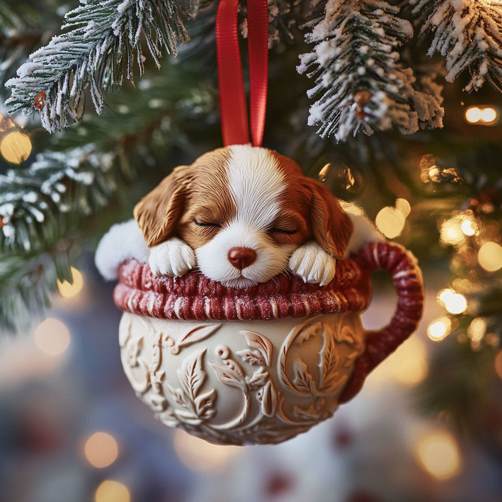 Dog Merry Mug WN2911026CL Christmas Ornament