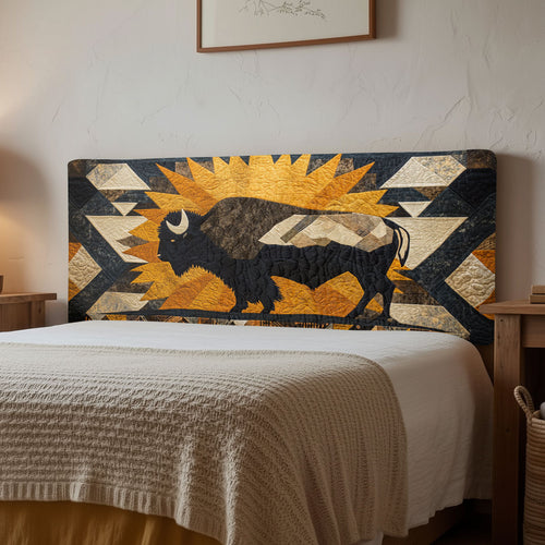 Mystic Native Bison CW1212027CL Quilted Headboard Slipcover