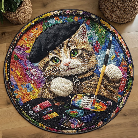 Whisker Paints WN3006080CL Quilted Round Mat