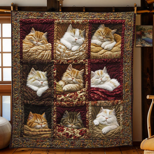 Peaceful Cat Slumber WN1103058CL Quilt