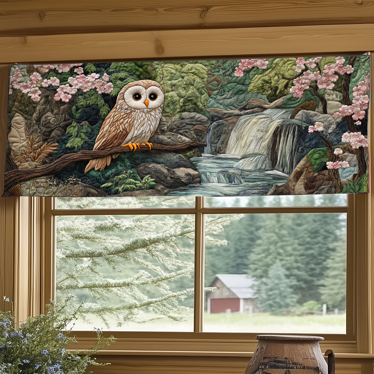 Spring Owl WJ1905032CL Quilted Valance