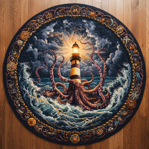Phantom Lighthouse WN0605049CL Quilted Round Mat