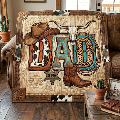Cowboy Dad Rustic Patchwork WN1006006CL Quilt