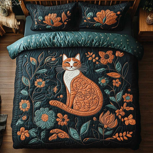 Gardenia Orange Cat WP2001088CL Duvet Cover Set