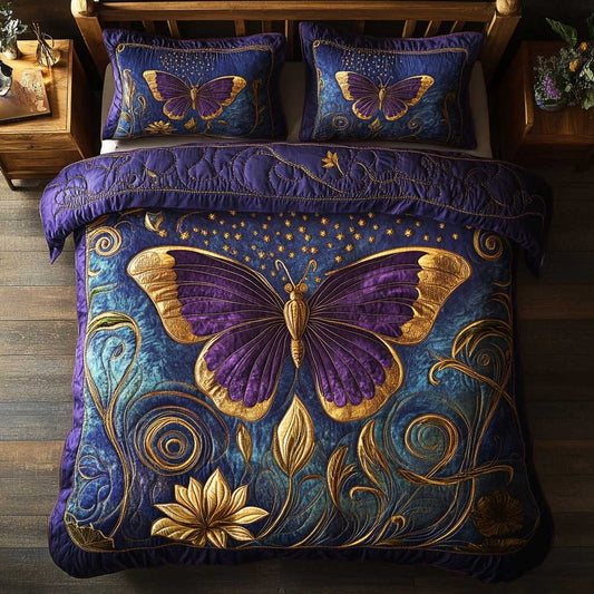 Golden Night Butterfly WP2502042CL Duvet Cover Set