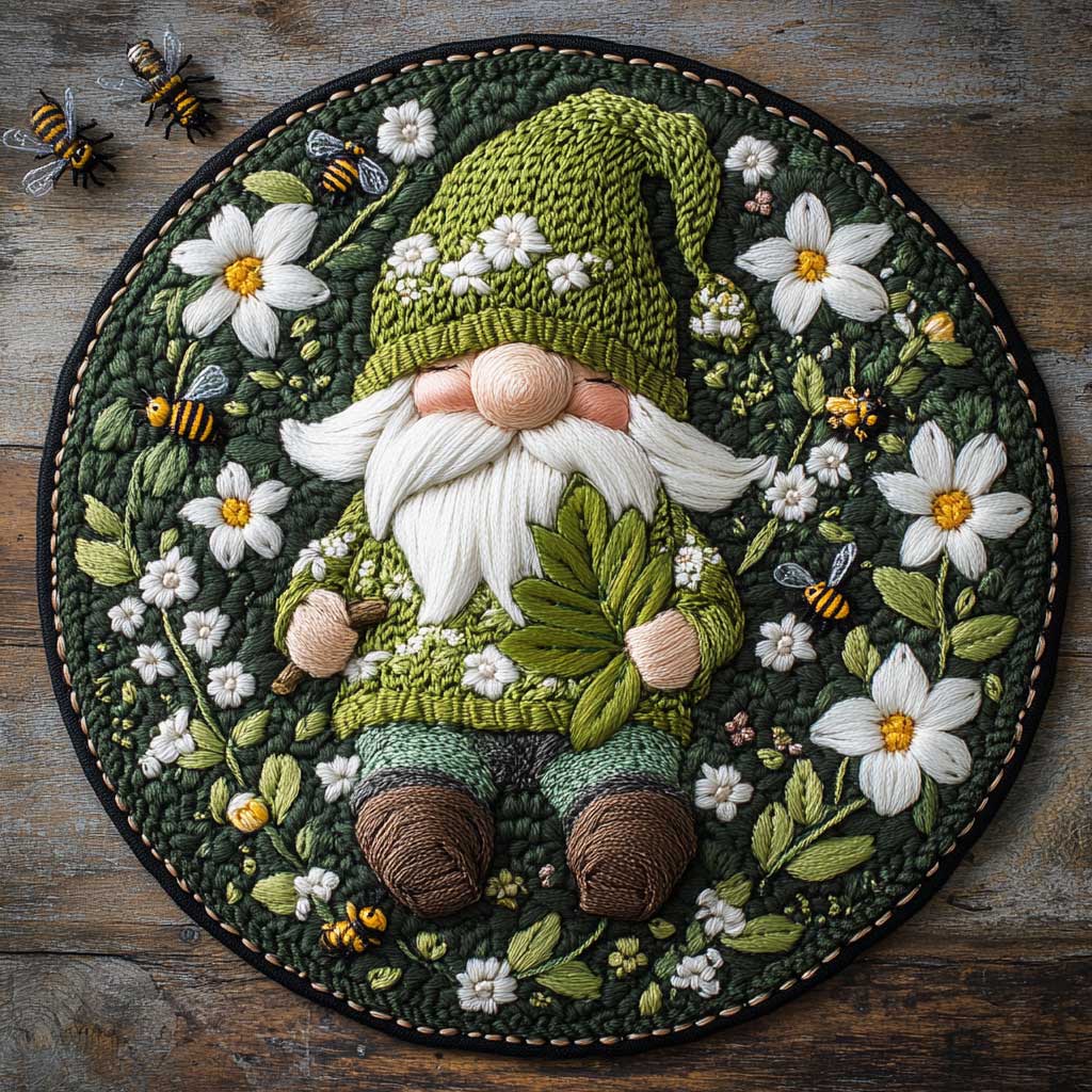 Cozy Gnome WN2305027CL Quilted Round Mat
