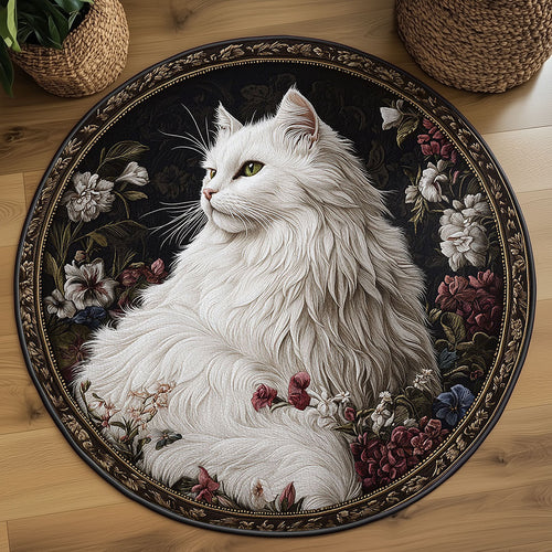 Bliss Cat WN1109001CL Quilted Round Mat