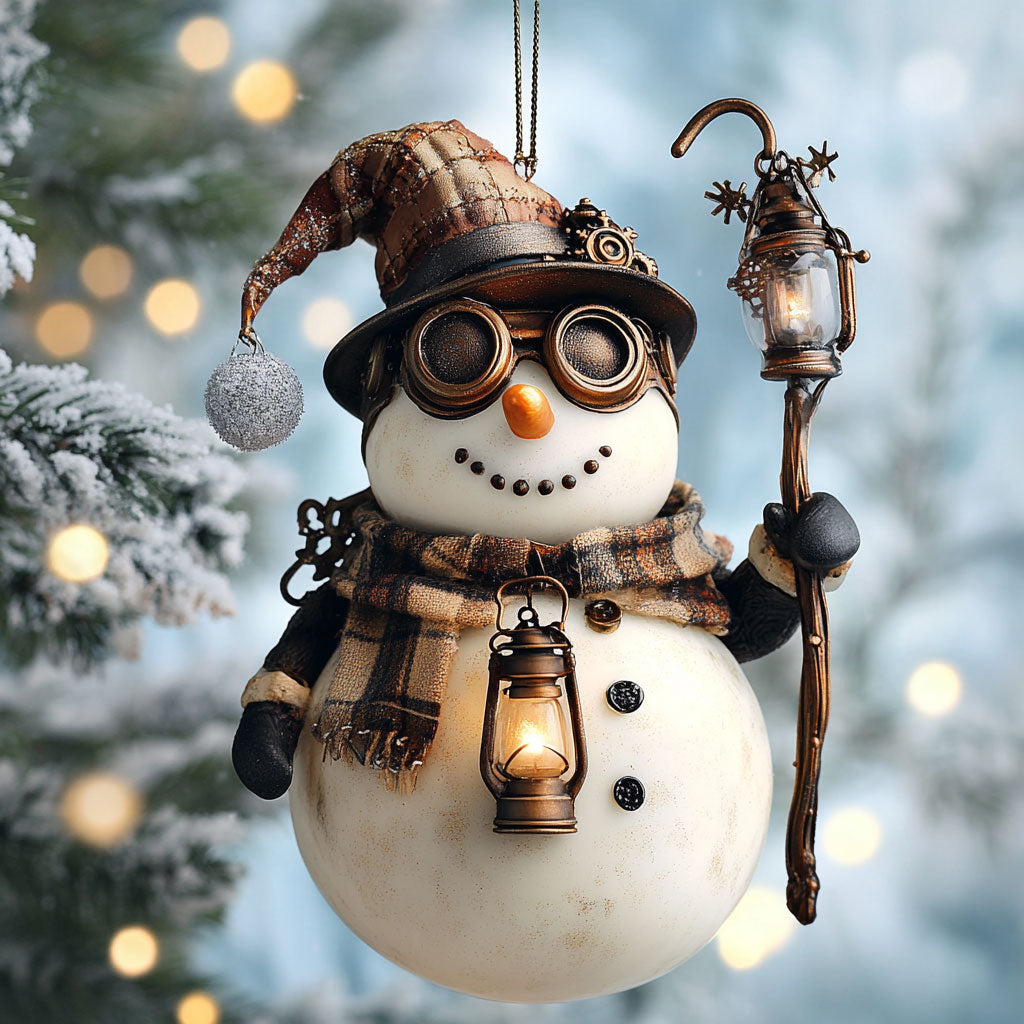 Snowman Clock Spark WN0812069CL Christmas Ornament