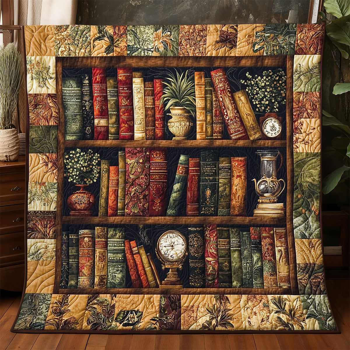 Antique Bookshelf WJ1205001CL Quilt