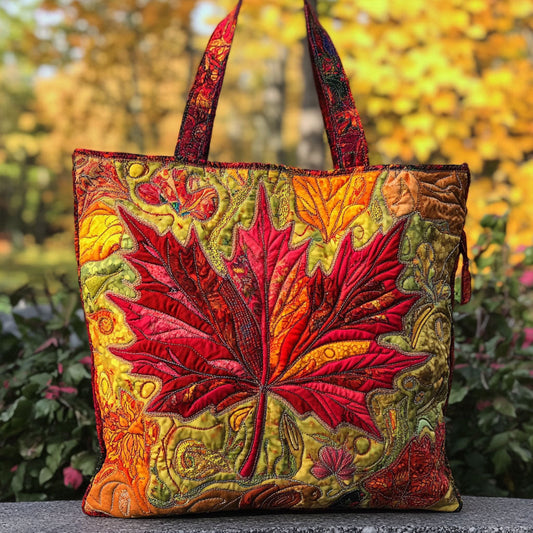 Maple Sunset WN2409031CL Quilted Tote Bag