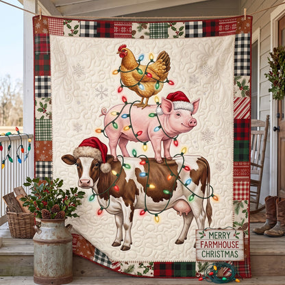 Farm Friends Christmas Lights WN2706008CL Quilt