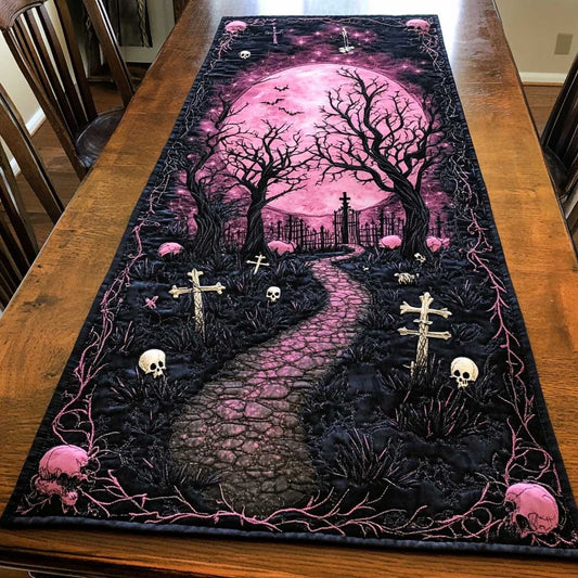 Moonlit Graveyard WN2804044CL Quilted Table Runner