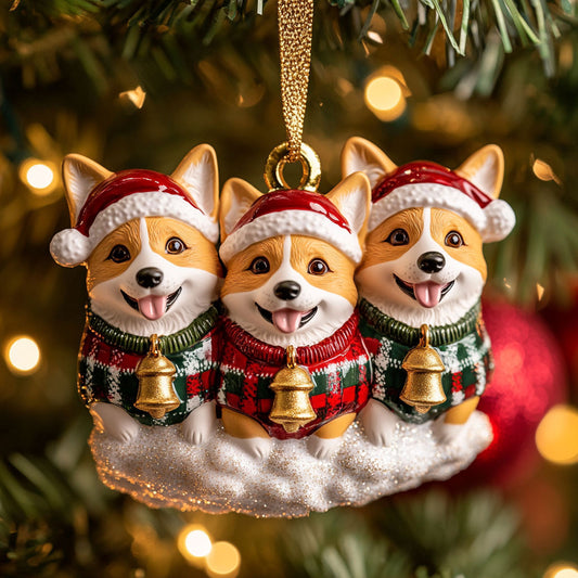 Jingle Corgi Night WN1410029CL Christmas Ornament