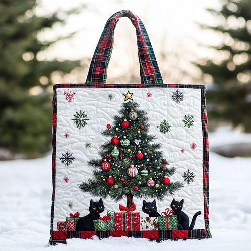 Cozy Black Cat Nights WN0711022CL Quilted Tote Bag