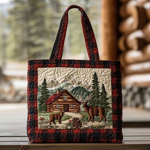 Cabin Hunting Dream WN1710001CL Quilted Tote Bag