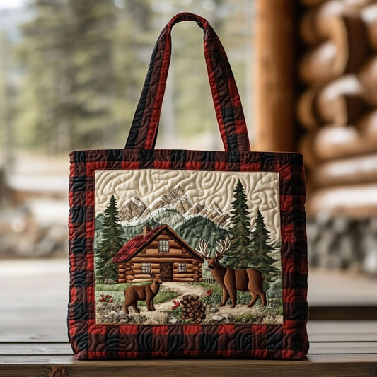 Cabin Hunting Dream WN1710001CL Quilted Tote Bag