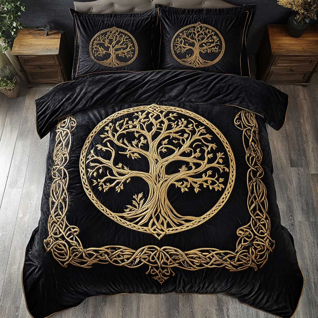 Golden Tree Of Life WN0802022CL Duvet Cover Set