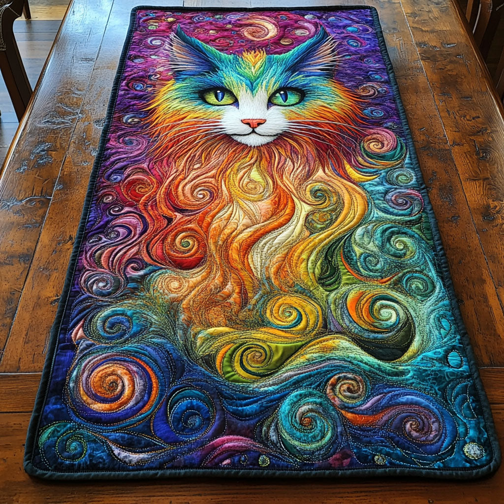 Cat Rainbow Spirit WN1806031CL Quilted Table Runner