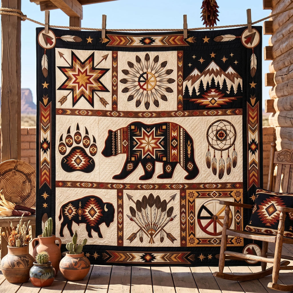 Sacred Bear And Buffalo WN0806010CL Quilt